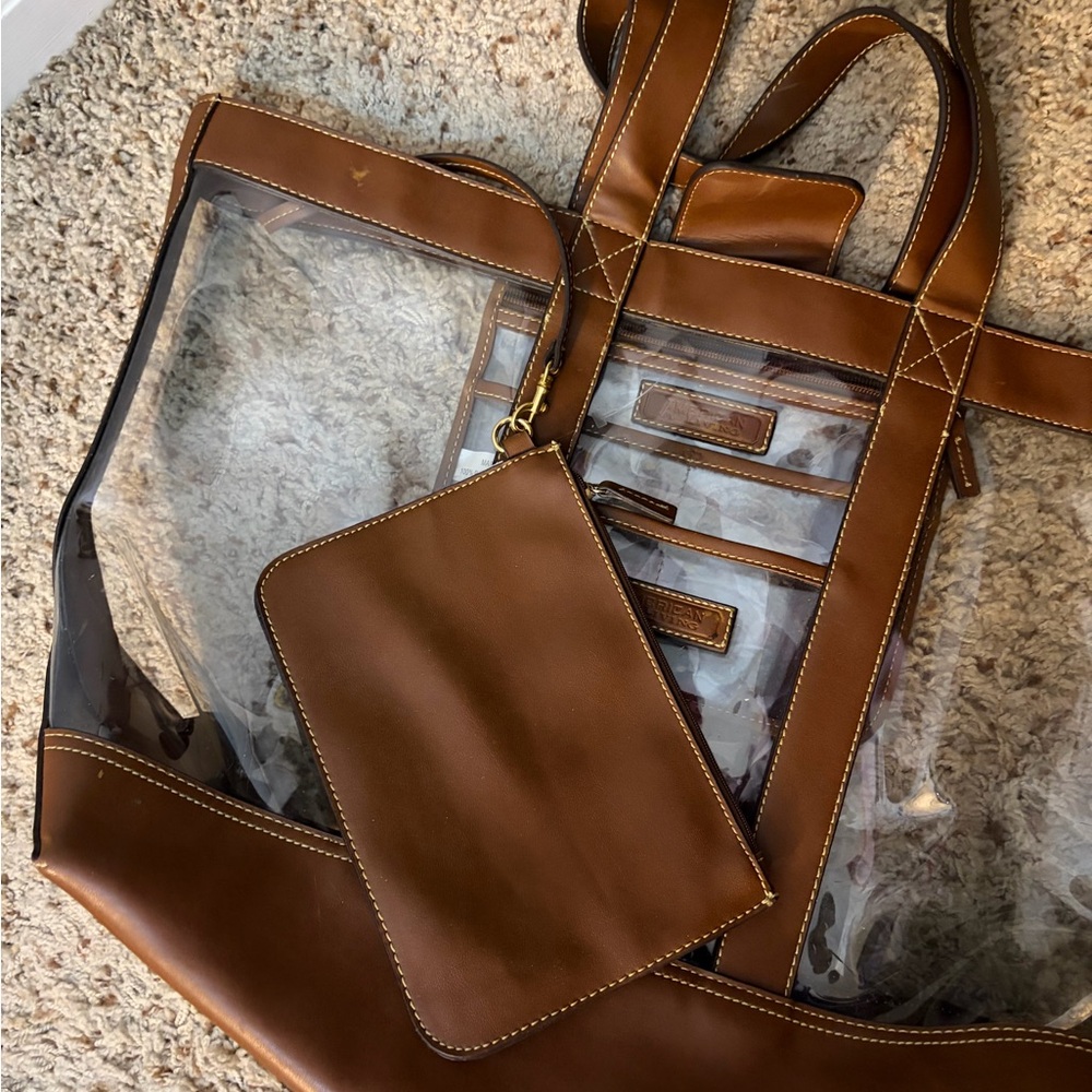 American Living Clear Tote Bag with pouch - Picture 5 of 5